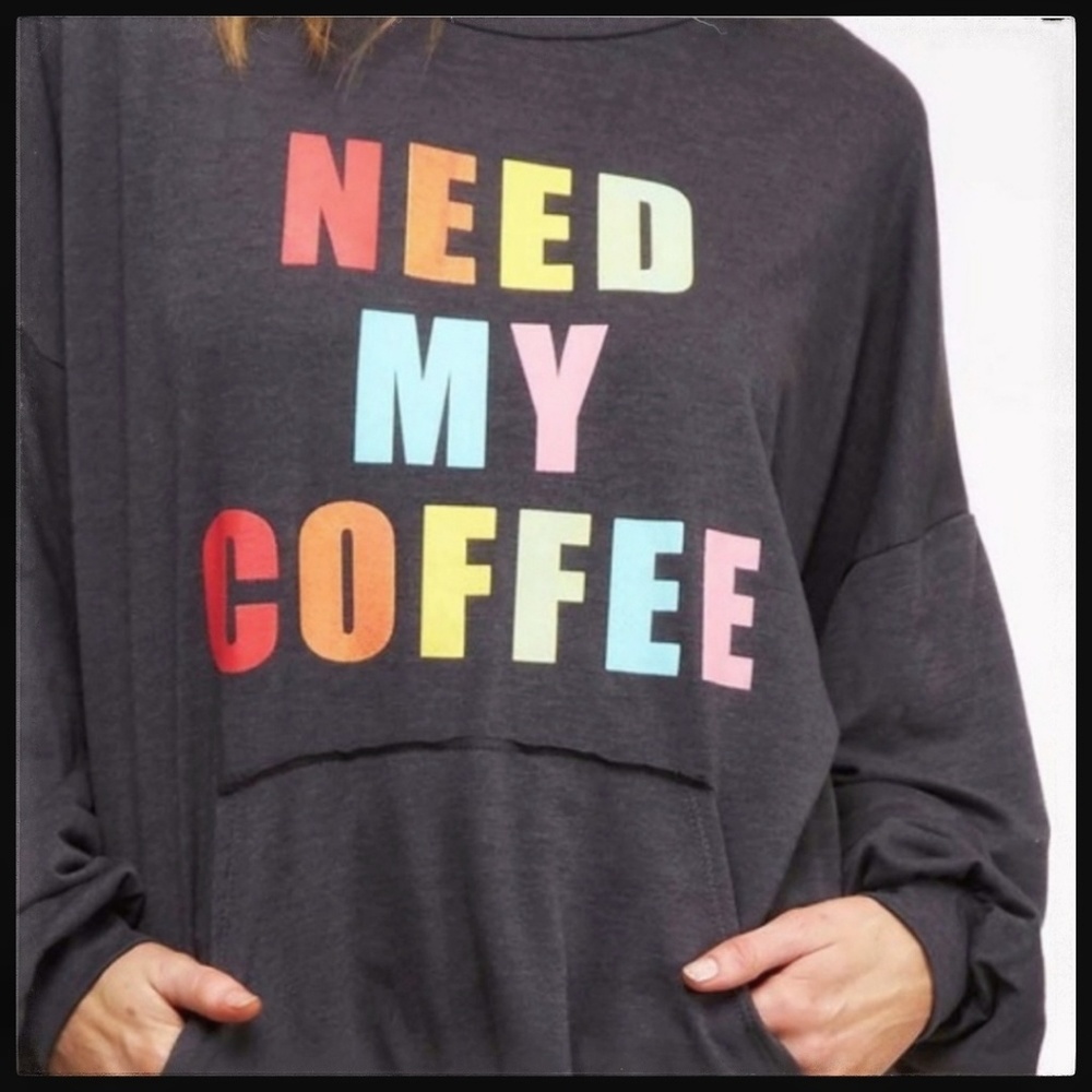 🚫Sold!🚫 🎉HP🎉  Pullover 'Need My Coffee' NWT - Picture 3 of 4